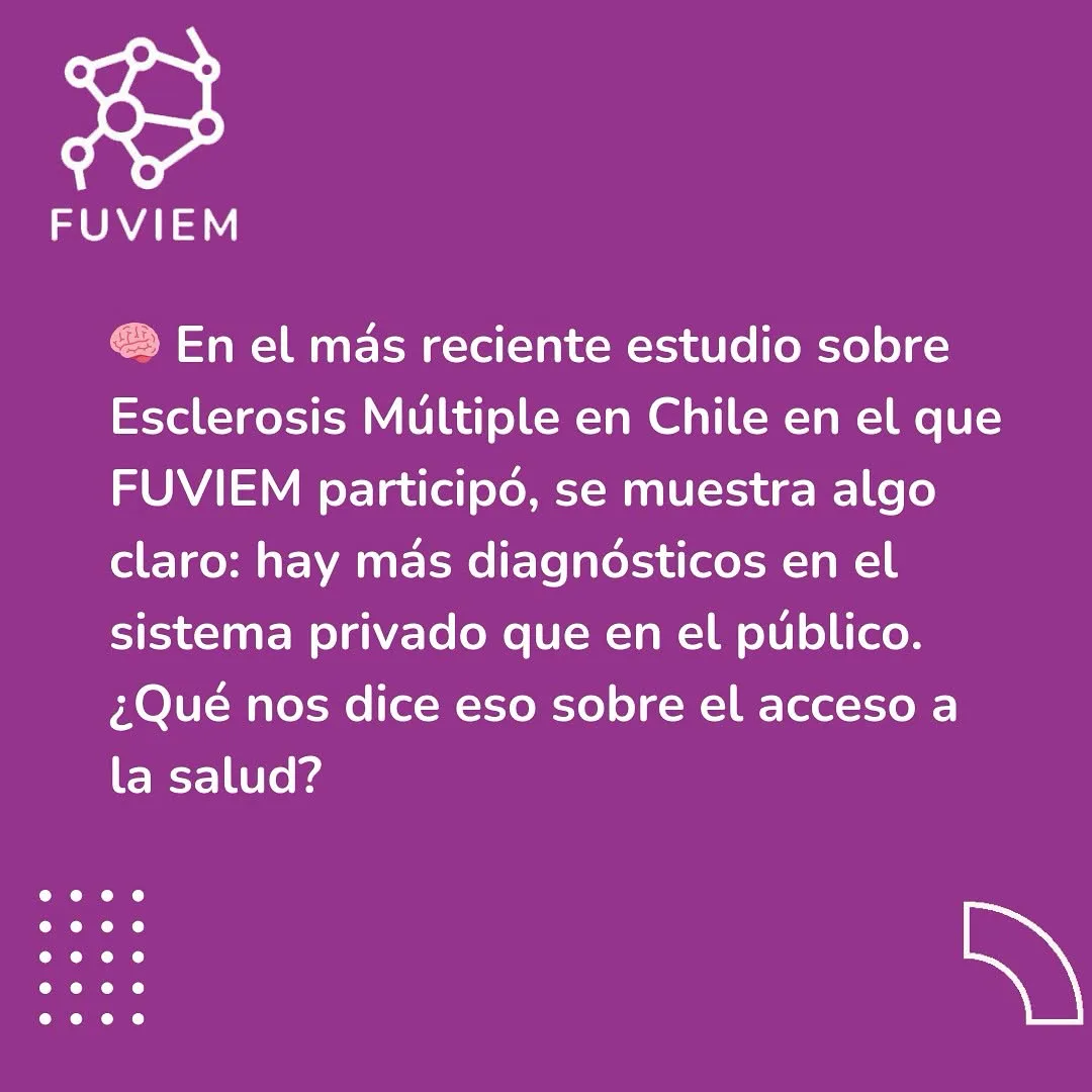 Gráfica FUVIEM sobre diagnósticos de esclerosis múltiple en los sistemas privado y público